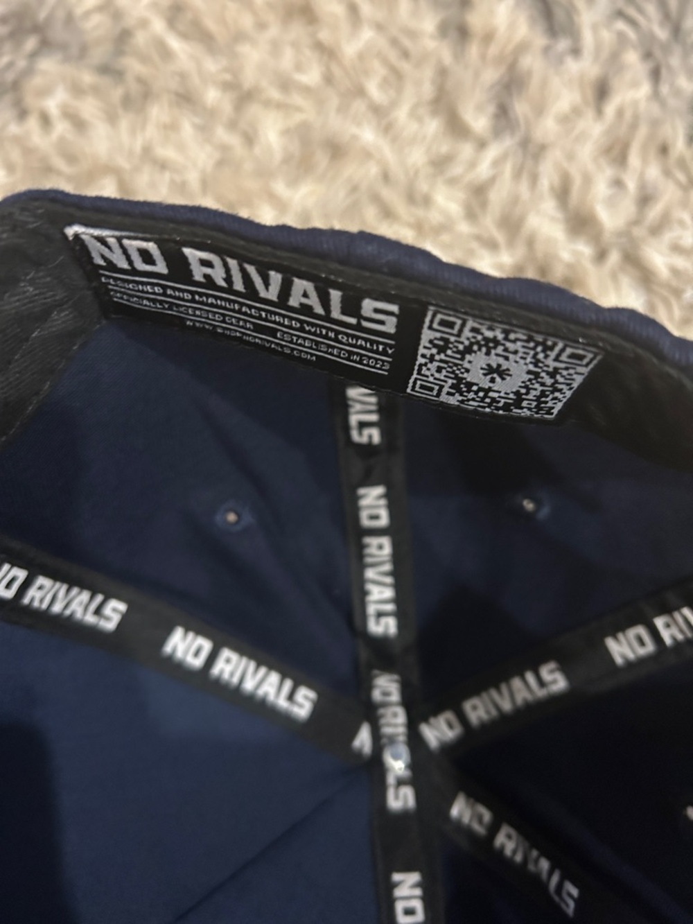 Navy 'Preds' Embroidered Baseball Cap - Picture 4 of 5